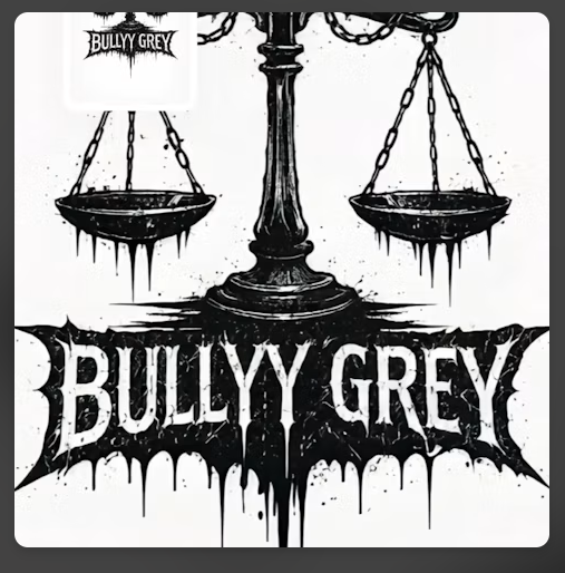 DEPRESSION cover artwork by BULLYY GREY, featuring a black-and-white balance scale and the artist name